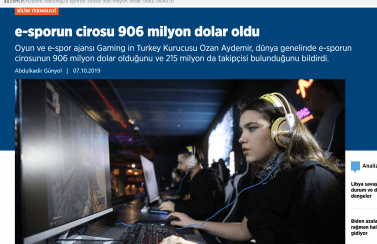 Gaming in Turkey Newsroom Aa.com.tr 07.10.2019