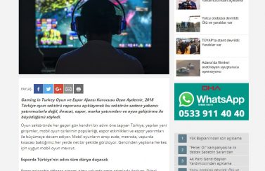 Gaming in Turkey Newsroom Dha.com.tr 04.04.2019