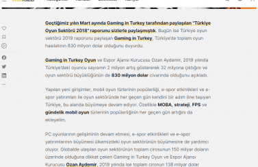 Gaming in Turkey Newsroom Webrazzi.com 17 Mart 2020