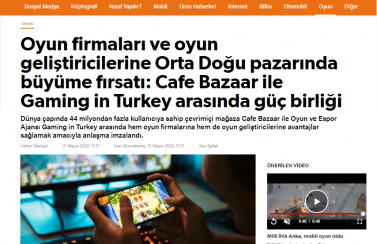 gaming in turkey newsroom yeni safak 21.05.2020