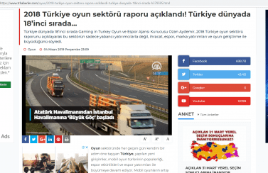 Gaming in Turkey Newsroom Trbaherler.com 04.04.2019