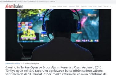 Gaming in Turkey Newsroom Alemihaber.com 04.04.2019