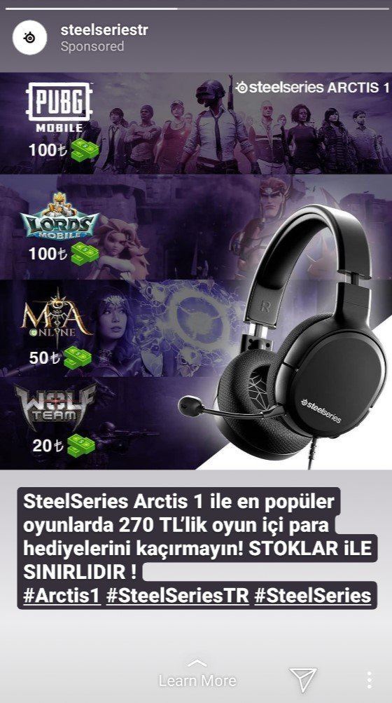Steelseries Arctis 1 Kulaklık ve Oyun Paketi Kampanyası