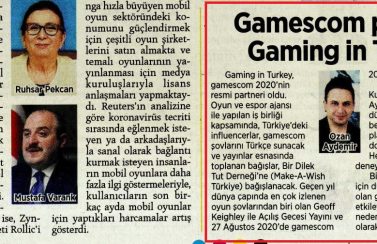 gaming in turkey newsroom milliyet gamescom 082020