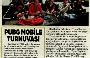 Gaming in Turkey Newsroom Milliyet Ankara 28 Ekim 2019