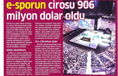 Gaming in Turkey Newsroom Analiz 08.10.2019