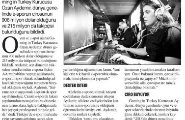 Gaming in Turkey Newsroom Gün Boyu 09.10.2019