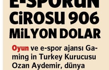 Gaming in Turkey Newsroom Milliyet Express 07.10.2019