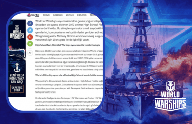 World of Warships Digital Marketing January 2019