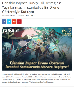 Genshin Impact Drone Show PR