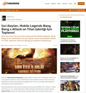 Mobile Legends: Bang Bang x Attack on Titan Influencer & PR Project