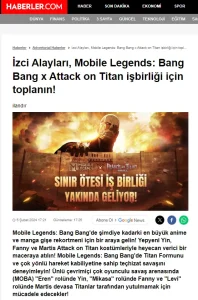 Mobile Legends: Bang Bang x Attack on Titan Influencer & PR Project